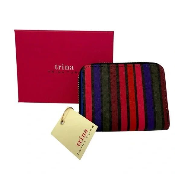 Trina Turk Handbags - Trina Turk Small Zip Around Wallet Multicolored Stripe NWT Retail $38